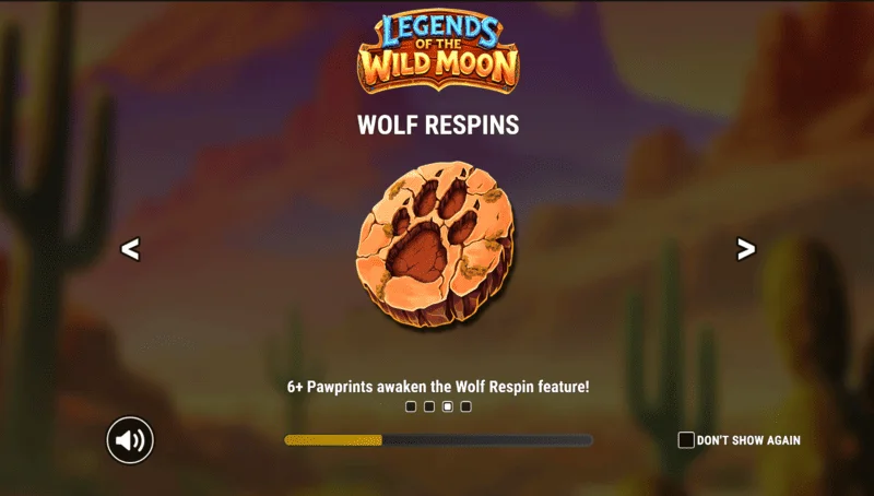 Legends of the Wild Moon - रीलों के साथ मुख्य स्क्रीन